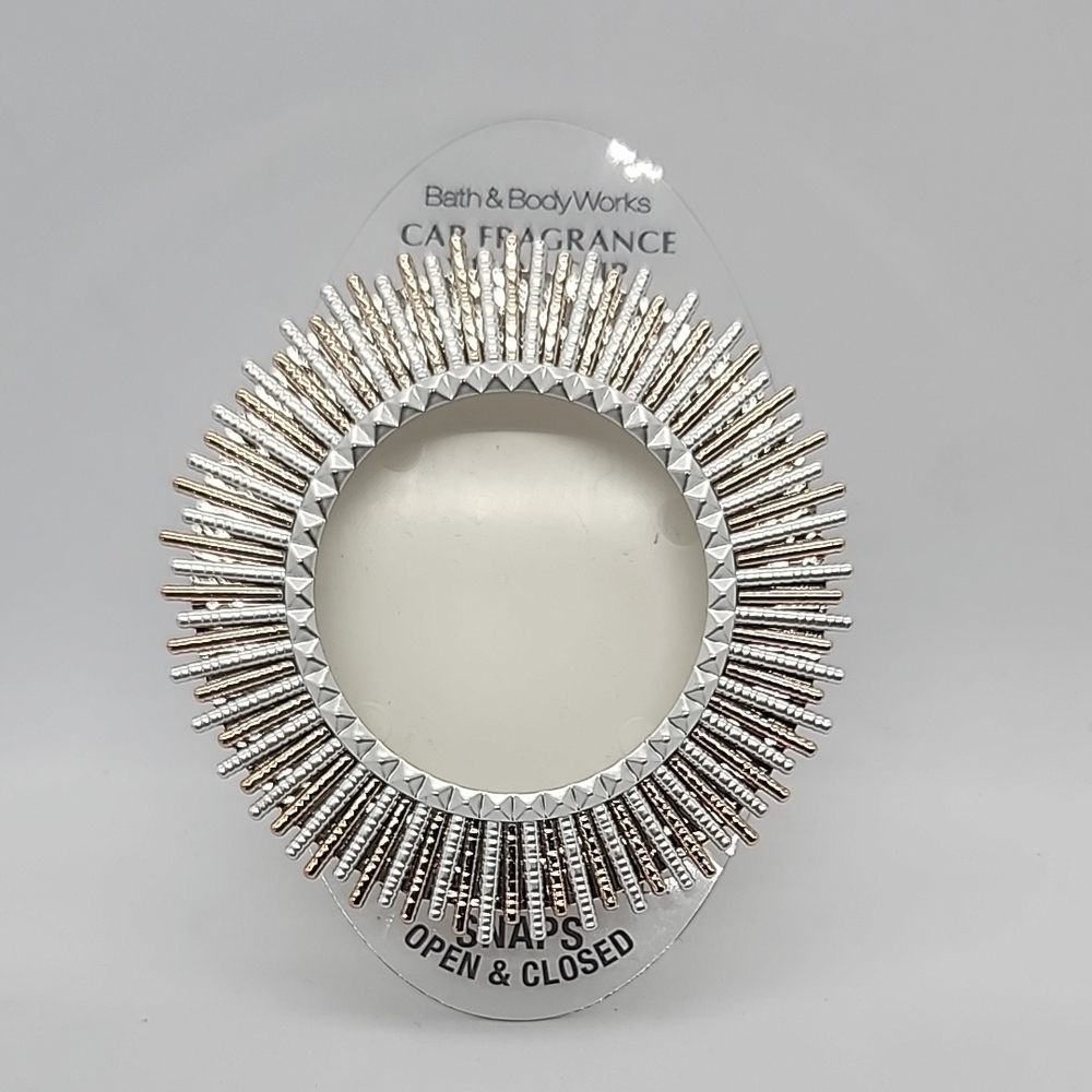 Bath & Body Works Gold & Silver Car Fragrance Visor Clip